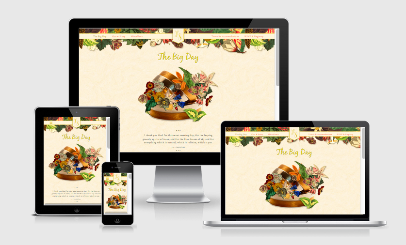 responsive wedding website