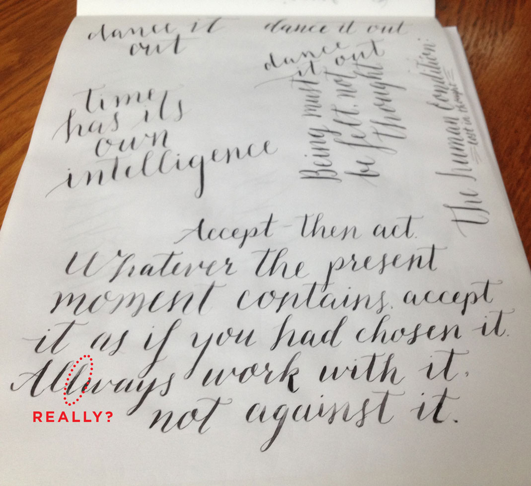 Pointed Pen Calligraphy Misspelling