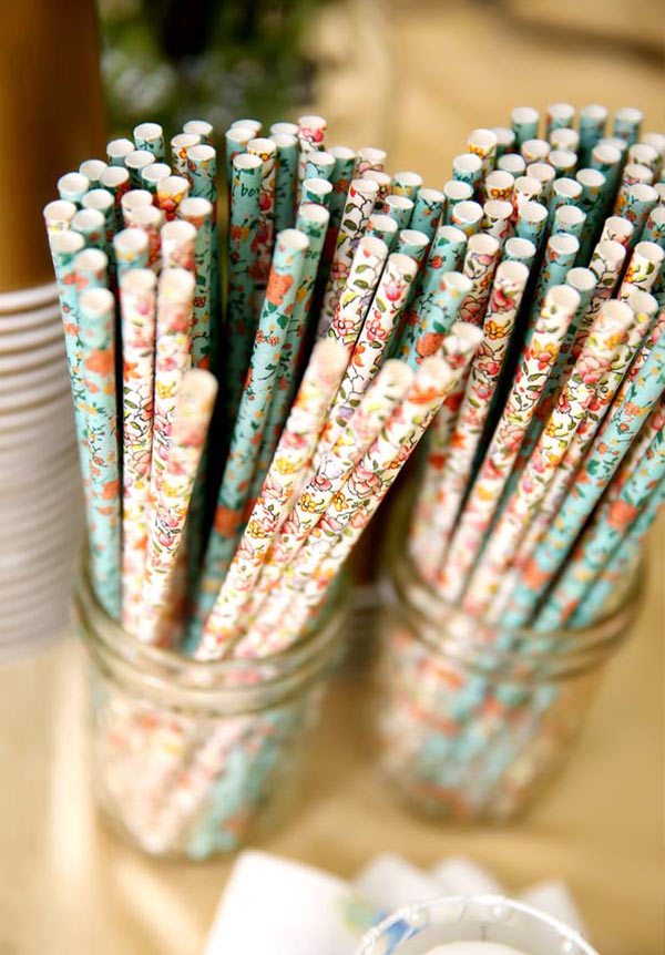 Floral Straws